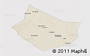 Shaded Relief Panoramic Map of Dayr Az Zawr, single color outside