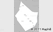 Gray Simple Map of Dayr Az Zawr, single color outside