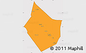 Political Simple Map of Dayr Az Zawr, cropped outside