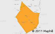 Political Simple Map of Dayr Az Zawr, single color outside, borders and labels
