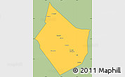 Savanna Style Simple Map of Dayr Az Zawr, cropped outside