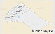 Classic Style 3D Map of Dimashq, single color outside