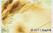 Physical 3D Map of Dimashq