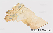 Satellite 3D Map of Dimashq, cropped outside