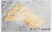 Satellite 3D Map of Dimashq, desaturated