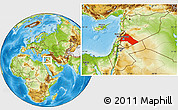 Physical Location Map of Dimashq