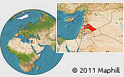 Satellite Location Map of Dimashq