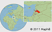 Savanna Style Location Map of Dimashq