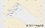 Classic Style Map of Dimashq, single color outside