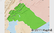 Political Map of Dimashq, lighten