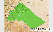 Political Map of Dimashq, satellite outside