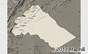 Shaded Relief Map of Dimashq, darken
