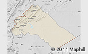 Shaded Relief Map of Dimashq, desaturated
