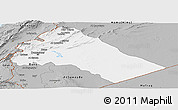 Gray Panoramic Map of Dimashq