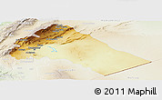 Physical Panoramic Map of Dimashq, lighten