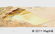 Physical Panoramic Map of Dimashq, satellite outside