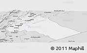 Silver Style Panoramic Map of Dimashq