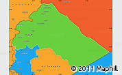 Political Simple Map of Dimashq