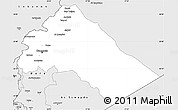 Silver Style Simple Map of Dimashq