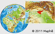 Physical Location Map of Hasaka (Al Haksa)