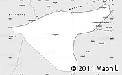 Silver Style Simple Map of Hasaka (Al Haksa)