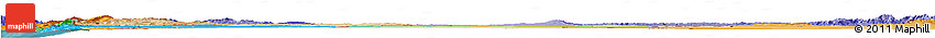 Satellite Horizon Map of Syria, political shades outside, satellite sea
