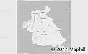 Gray 3D Map of Idlib, single color outside