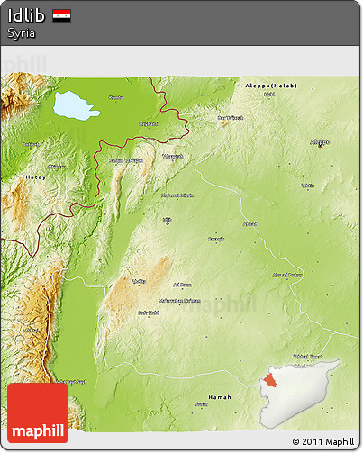 Physical 3D Map of Idlib