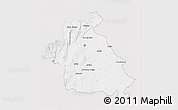 Silver Style 3D Map of Idlib, single color outside