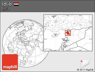 Blank Location Map of Idlib