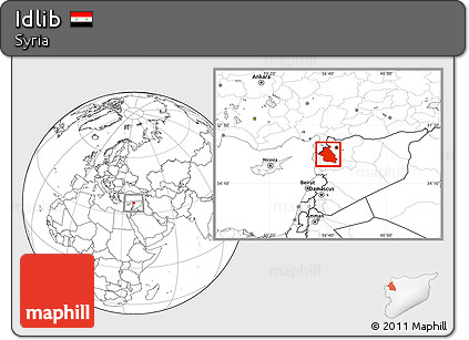 Blank Location Map of Idlib