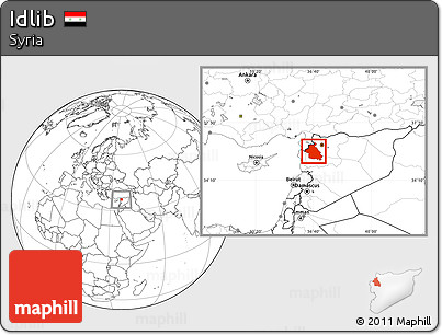 Blank Location Map of Idlib