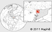 Blank Location Map of Idlib, highlighted country