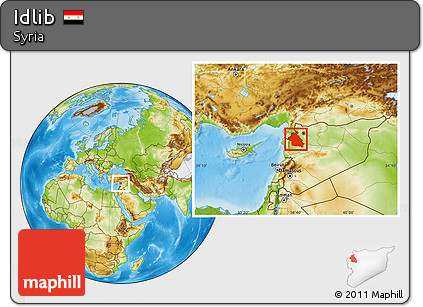 Physical Location Map of Idlib