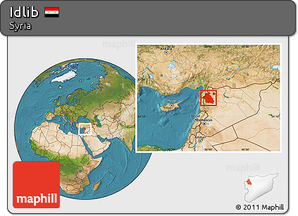 Satellite Location Map of Idlib