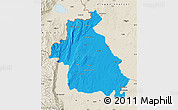 Political Map of Idlib, shaded relief outside