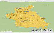 Savanna Style Panoramic Map of Idlib, single color outside