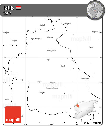 Blank Simple Map of Idlib