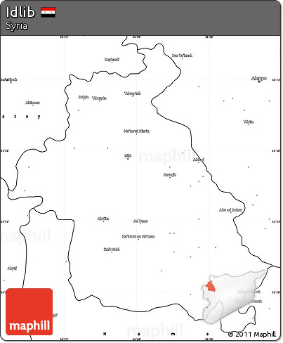 Blank Simple Map of Idlib