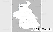 Gray Simple Map of Idlib, single color outside