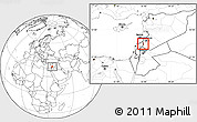 Blank Location Map of Kuneitra (El Qunaytirah