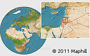 Satellite Location Map of Kuneitra (El Qunaytirah