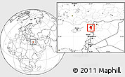 Blank Location Map of Lattakia (Al Ladhiqiyah