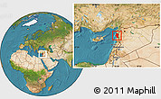 Satellite Location Map of Lattakia (Al Ladhiqiyah