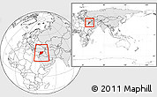 Blank Location Map of Syria, highlighted continent, within the entire continent
