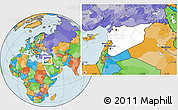 Blank Location Map of Syria, political outside