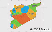 Political Map of Syria, cropped outside