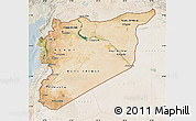 Satellite Map of Syria, lighten