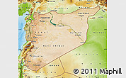 Satellite Map of Syria, physical outside