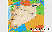 Satellite Map of Syria, political outside